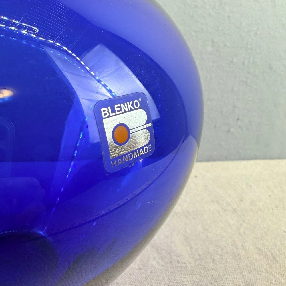 VTG‎ Blenko 8420s Cobalt Blue Glass Urn Vase 12